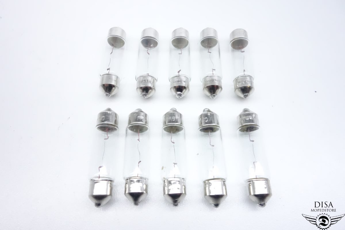 10 x 6V 5W 10 x 38 Sofitte Glühlampe Birne Rücklicht für Kreidler DKW