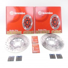 2x Brembo Bremsscheibe + Beläge vorne für BMW K 750 1000 75 100 C RT S LT RS 07BB1408, 68B407D2 