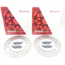 2x Brembo Oro Bremsscheiben + Bremsbeläge vorne für Honda XL 650 700 V Transalp 07KA17TT, 07KA1705, 68B407A5 