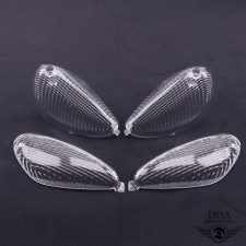 Blinkerglas SET vorne und hinten Weiss für Piaggio NRG MC2 MC3 Storm 