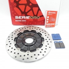 Brembo Bremsscheibe und Bremsbeläge hinten passend für BMW K 75 100 1100 RT LT RS S 07BB1408, 68B407D3 